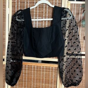 NASTYGAL polka dot crop top 🖤